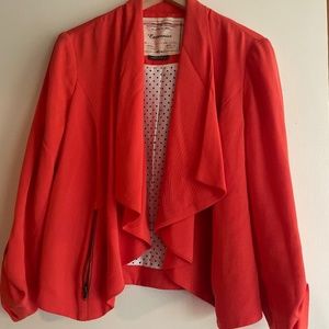 Anthropologie orange blazer size xs